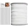100 Pieces Elastic Bands with Adjustable Buckle, 16cm 1/5 Inch High Stretch String Cord Bands Thread Rope for Sewing DIY Jewelry Crafts Clothing Garment Sewing (White, 90mm/1/4-Inch 100 Yards)