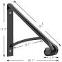 Atemou Handrails Wall Mounted Wrought Iron Handrail,Black Stair Railing Fits 1 or 2 Handrails ，Metal Single Step Handrail, Handrail Railings for Steps Porch Single Step handrail