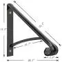 Atemou Handrails Wall Mounted Wrought Iron Handrail,Black Stair Railing Fits 1 or 2 Handrails ,Metal Single Step Handrail, Handrail Railings for Steps Porch Single Step handrail Atemou Handrails Wall Mounted Wrought Iron Handrail,Black Stair Railing Fits 1 or 2 Handrails ,Metal Single Step Handrail, Handrail Railings for Steps Porch Single Step handrail