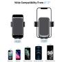 [2021 Upgraded] Diaclara Phone Holder for Car, Car Vent Phone Mount with Metal Clip, Press Design for Easy Clamp/Release, Ultra Stable Car Phone Holder Compatible with All iPhone/Android Cellphone