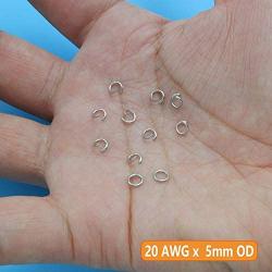 ZCNest 1000 PCS Stainless Steel Opened Jump Rings, 20 Gauge Metal Craft Ring Findings for Earring Necklace Charms Pendant Connector Jewelry Making [0.8mm-20 AWG x 5mm OD]