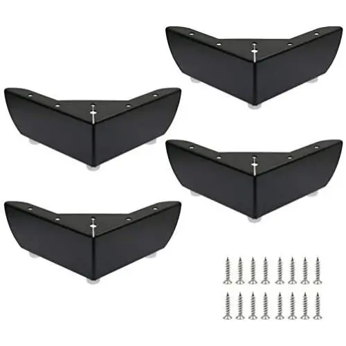 Zorfeter 2 Inch Furniture Legs, Set of 4 Metal Sofa Feets DIY Replacement Parts Minimalist Design for Cabinet Cupboard Sofa Couch, Matte Black Zorfeter 2 Inch Furniture Legs, Set of 4 Metal Sofa Feets DIY Replacement Parts Minimalist Design for Cabinet Cupboard Sofa Couch, Matte Black