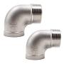 Horiznext npt 1'' male to female stainless steel cast elbow adapter, mechanical coupling used on metal tubing (pack of 2)