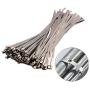 Stainless Steel Zip Ties Exhaust Wrap, TAKSDAI 100pcs 11.8'' Metal Locking Wrap Ties Straps Header Wrap Exhaust Wrapping