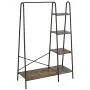 Finnhomy Metal Clothes Garment Rack with 4-Tier Wood Storage Shelves Heavy Duty Accent Furniture for Hanging Clothes/Folding Clothes/ Shoes/ Decors, Freestanding Closet Organizer for Bedroom/ Entryway / Boutiques, Matte Black Finnhomy Metal Clothes Garment Rack with 4-Tier Wood Storage Shelves Heavy Duty Accent Furniture for Hanging Clothes/Folding Clothes/ Shoes/ Decors, Freestanding Closet Organizer for Bedroom/ Entryway / Boutiques, Matte Black
