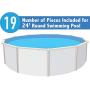 Lake Effect Pools Above Ground Pool Coping Round Style | 19 Pack | Liner Clips | Replacement Parts | Color May Vary