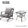 Grand patio 3 PCS Outdoor Patio Furniture Set Metal K/D Chat Set Swing Rocking Patio Chair Wrought Iron Chair Set with Gray Water Resistant Cushions for Garden Lawn & Poolside Grand patio 3 PCS Outdoor Patio Furniture Set Metal K/D Chat Set Swing Rocking Patio Chair Wrought Iron Chair Set with Gray Water Resistant Cushions for Garden Lawn & Poolside