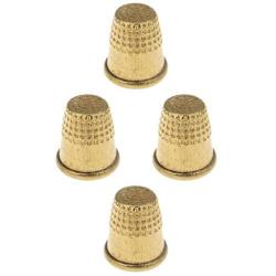 Hand Sewing Thimble Protector - Pack of 4 - Quilting Tailor Metal Thimble - Stainless Embroidery Safety Tool