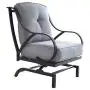 Top Space Rocking Motion Patio Chair Outdoor Deep Seating Club Chair Metal Furniture Set with Soft Cushion Sturdy Metal Frame Furniture for Garden Yard Lawn Poolside (1PCS, Grey) Top Space Rocking Motion Patio Chair Outdoor Deep Seating Club Chair Metal Furniture Set with Soft Cushion Sturdy Metal Frame Furniture for Garden Yard Lawn Poolside (1PCS, Grey)