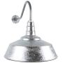 20 Inch Standard Steel Dome | 23 Inch Gooseneck Barn Light (Galvanized)