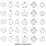 PandaHall Elite 120 Pcs 304 Stainless Steel Flat Round Oval Heart Star Flower Rhombus Blank Stamping Tag Pendants Charms 6 Styles for Jewelry Making PandaHall Elite 120 Pcs 304 Stainless Steel Flat Round Oval Heart Star Flower Rhombus Blank Stamping Tag Pendants Charms 6 Styles for Jewelry Making