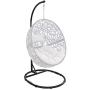Sunnydaze Egg Chair Stand with Extra-Wide Round Base - Durable Steel Metal Construction with Black Powder-Coated Finish - Hardware Included - Ideal for Patio, Lawn or Backyard - 76-Inch