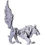 RuiyiF DIY 3D Puzzles Assembly Metal Model Kits for Adult, Detachable 3D Jigsaw Puzzles, Ornament for Desk (Wolf)