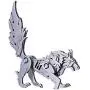 RuiyiF DIY 3D Puzzles Assembly Metal Model Kits for Adult, Detachable 3D Jigsaw Puzzles, Ornament for Desk (Wolf)