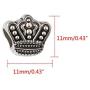 Mystart 50 Pieces King Crown Alloy Beads Big Hole Loose Beads Bracelet DIY Jewelry Findings