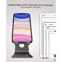 Adjustable Cell Phone Stand, CreaDream Phone Stand, Cradle, Dock, Holder, Aluminum Desktop Stand Compatible with iPhone Xs Max Xr 8 7 6 6s Plus 5s Charging, Accessories Desk,All Smart Phone-Graphite