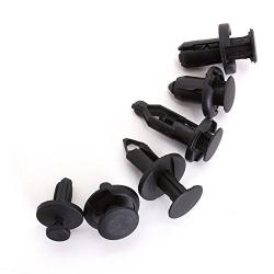 Ginsco 102pcs 6.3mm 8mm 9mm 10mm Nylon Bumper Push Fasteners Rivet Clips Expansion Screws Replacement Kit