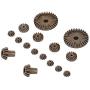 Keenso Pinion Gear Set, 16Pcs Metal Differential Gear Crown Gear Reduction Gear Upgrade Parts for Wltoys 12428 12423 RC Accessory