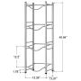 Water Bottles Holder 5 Gallon Water Cooler Jug Rack 4 Tier Detachable Bucket Organizer Dispenser Stainless Steel 5 Gal Bottles Cabby Rack Shelf with Anti-slip Rubber for Home Office Company Chrome