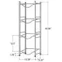 Water Bottles Holder 5 Gallon Water Cooler Jug Rack 4 Tier Detachable Bucket Organizer Dispenser Stainless Steel 5 Gal Bottles Cabby Rack Shelf with Anti-slip Rubber for Home Office Company Chrome