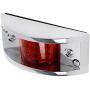 Partsam LED Marker Clearance Light Chrome Guarded Armored trailer RV 12LED Amber/Red (Pack of 2)