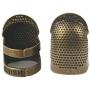 D&D Sewing Thimble Finger Protector, Adjustable Finger Metal Shield Protector Pin Needles Sewing Quilting Craft Accessories DIY Sewing Tools (Small)