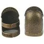 D&D Sewing Thimble Finger Protector, Adjustable Finger Metal Shield Protector Pin Needles Sewing Quilting Craft Accessories DIY Sewing Tools (Small)