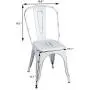 Furmax Metal Chairs Indoor/Outdoor Use Stackable Chic Dining Bistro Cafe Side Chairs Set of 4 (Distressed White) Furmax Metal Chairs Indoor/Outdoor Use Stackable Chic Dining Bistro Cafe Side Chairs Set of 4 (Distressed White)