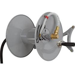 Strongway Parallel or Perpendicular Wall-Mount Garden Hose Reel - Holds 5/8in. x 150ft. Hose