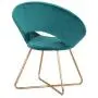 Duhome Modern Accent Velvet Chairs Dining Chairs Single Sofa Comfy Upholstered Arm Chair Living Room Furniture Mid-Century Leisure Lounge Chairs with Golden Metal Frame Legs 1 PCS Atrovirens