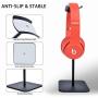 Headphone Stand Hanger 10.6in Bicmice Metal Stable Headset Stand Holder with Silicone Anti-Slip Pad for All Headphones Size (Black)
