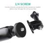 RUIGPRO 360°Motorcycle Bike Camera Holder Handlebar Mount Bracket 1/4 Metal Stand for GoPro Hero9/8/7/6/5/4/3+ Action Cameras Accessory(Cool Ballhead Arm Super Clamp Mount Multi)