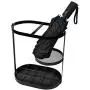 Black Metal Umbrella Stand Rack, Assembled Umbrella Storage Holder, Bucket Shelf Freestanding Entryway Base Drip Tray Long & Short Folding Umbrella For Home Office Black Metal Umbrella Stand Rack, Assembled Umbrella Storage Holder, Bucket Shelf Freestanding Entryway Base Drip Tray Long & Short Folding Umbrella For Home Office