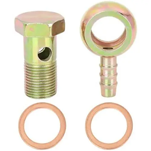 X AUTOHAUX 18mm Banjo Hose Barb Bolt Fittings Banjo Bolt Washer Metal for Motorcycle Car X AUTOHAUX 18mm Banjo Hose Barb Bolt Fittings Banjo Bolt Washer Metal for Motorcycle Car