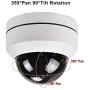 Eversecu Mini PTZ Camera RS485 HD Analog 1080P 4X Zoom(2.8-12mm) 65ft IR Distance Outdoor High Speed Dome Camera IP66 Weatherproof Full Metal Vandalproof PTZ Camera