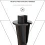 GOODSMANN 2PCS Metal Ground Spike Stake Replacement 3/4 IN-14 NPSM Male Thread for Low Voltage Landscape Lights Compatible with Malibu Lights 9920-4820-02
