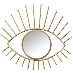 Stratton Home Décor Stratton Home Decor Gold Metal Eye Wall Mirror