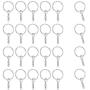 Airssory 50PCS 1 Inch(25mm) Metal Split Key Ring with Chain Platinum Color Key Ring Keychain Ring Parts Open Jump Ring and Connector Accessories for DIY