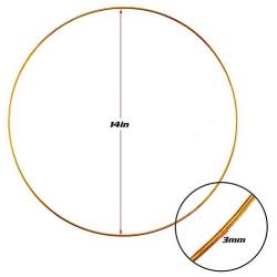 WFPLUS 2 Pieces 14 Inch Large Metal Floral Hoops Wreath, Gold Macrame Hoop Rings Dream Catcher Metal Rings for Making Wedding Wreath Decor and DIY Macrame Wall Hanging Craft