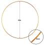 WFPLUS 2 Pieces 14 Inch Large Metal Floral Hoops Wreath, Gold Macrame Hoop Rings Dream Catcher Metal Rings for Making Wedding Wreath Decor and DIY Macrame Wall Hanging Craft