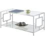 Convenience Concepts Town Square Chrome Coffee Table, Clear Glass / Chrome Frame