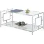 Convenience Concepts Town Square Chrome Coffee Table, Clear Glass / Chrome Frame Convenience Concepts Town Square Chrome Coffee Table, Clear Glass / Chrome Frame