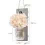 HOMKO Decorative Mason Jar Wall Decor - Rustic Wall Sconces with 6-Hour Timer LED Fairy Lights and Flowers - Farmhouse Home Decor (Set of 2) HOMKO Decorative Mason Jar Wall Decor - Rustic Wall Sconces with 6-Hour Timer LED Fairy Lights and Flowers - Farmhouse Home Decor (Set of 2)