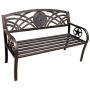 Leigh Country TX 93545 Texas State Seal Metal Bench