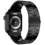 LDFAS Compatible for Apple Watch Band 40mm 38mm, Titanium Metal Watch Bands with Enhanced Durability Version Compatible for Apple Watch SE, Apple Watch Series 6/5/4/3 Smartwatch, Black