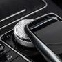 MAXDOOL Bling Accessories Metal Modified Center Console Multimedia Control Button Knob Trims Cover Emblems Stickers for Mercedes Benz A B E GLK GLA CLA GLE ML GL Class (47mm Knob Bling)