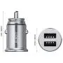 AUKEY Car Charger with 24W Output, Aluminum Alloy Flush Fit & 4.8A Dual USB Ports for iPhone Xs/Max/XR/X, iPad Air/Pro, Samsung Galaxy Note8 and More AUKEY Car Charger with 24W Output, Aluminum Alloy Flush Fit & 4.8A Dual USB Ports for iPhone Xs/Max/XR/X, iPad Air/Pro, Samsung Galaxy Note8 and More