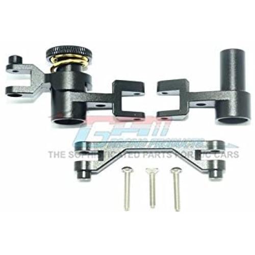 GPM for Traxxas Unlimited Desert Racer 4X4 (#85076-4) Upgrade Parts Aluminum Steering Assembly - 1 Set Black