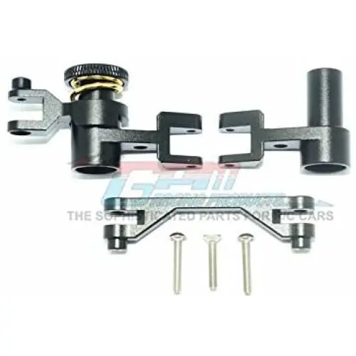 GPM for Traxxas Unlimited Desert Racer 4X4 (#85076-4) Upgrade Parts Aluminum Steering Assembly - 1 Set Black