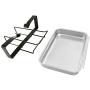 Stanbroil 7515 Aluminum Gas Grill Catch Pan and Holder Grease Collection Pan Replacement for Weber Genesis 1000-5500, Genesis Silver/Gold/Platinum, Genesis II Series, Platinum I/II, and Summit Grills